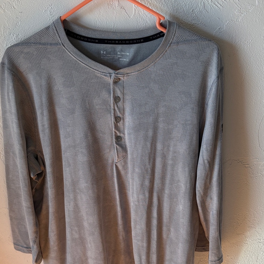 Under Armour Gray 3/4 Sleeve Henley